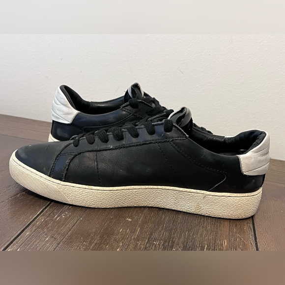 AllSaints Sheer Black Leather Distressed Sneakers Size 38 Women’s US size 8 - Picture 5 of 11